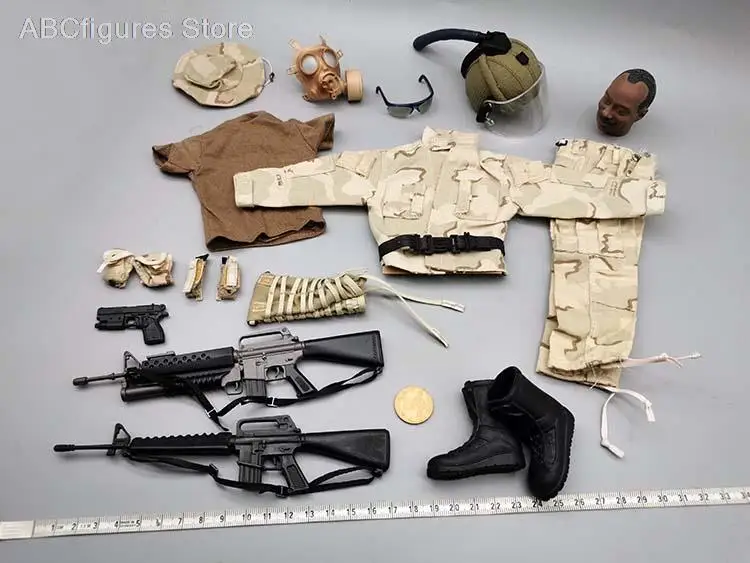 

1/6 Middle East Special Forces Rifleman Sansha Soldier Suit Clothes Suit with head sculpt Fit 12 inch Action Figure