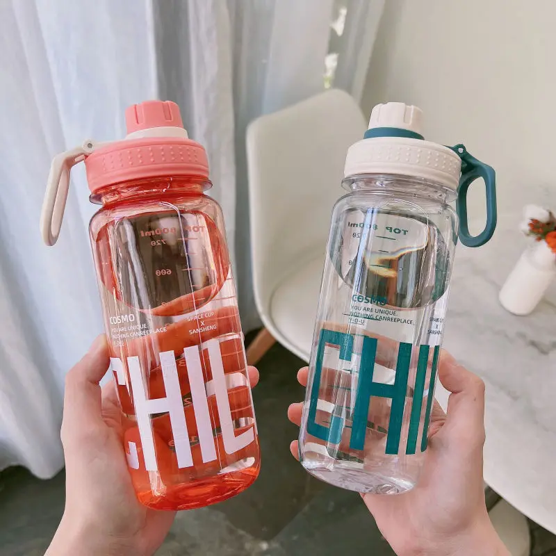 

Plastic Plastic Cup Tour Outdoor Sport School Tea Coffee Cup Outdoor Travel Transparent Water Bottle For Drinking Drinkware
