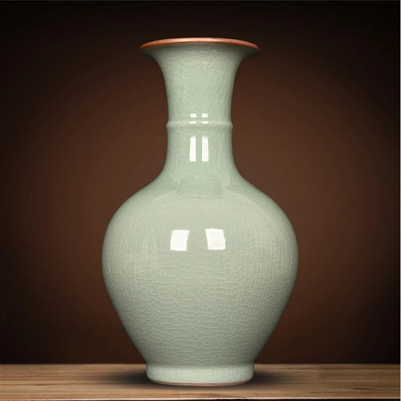 Ваза Цзиндэчжэнь SGF celadon jade borneol Цветочная композиция для гостиной рамка