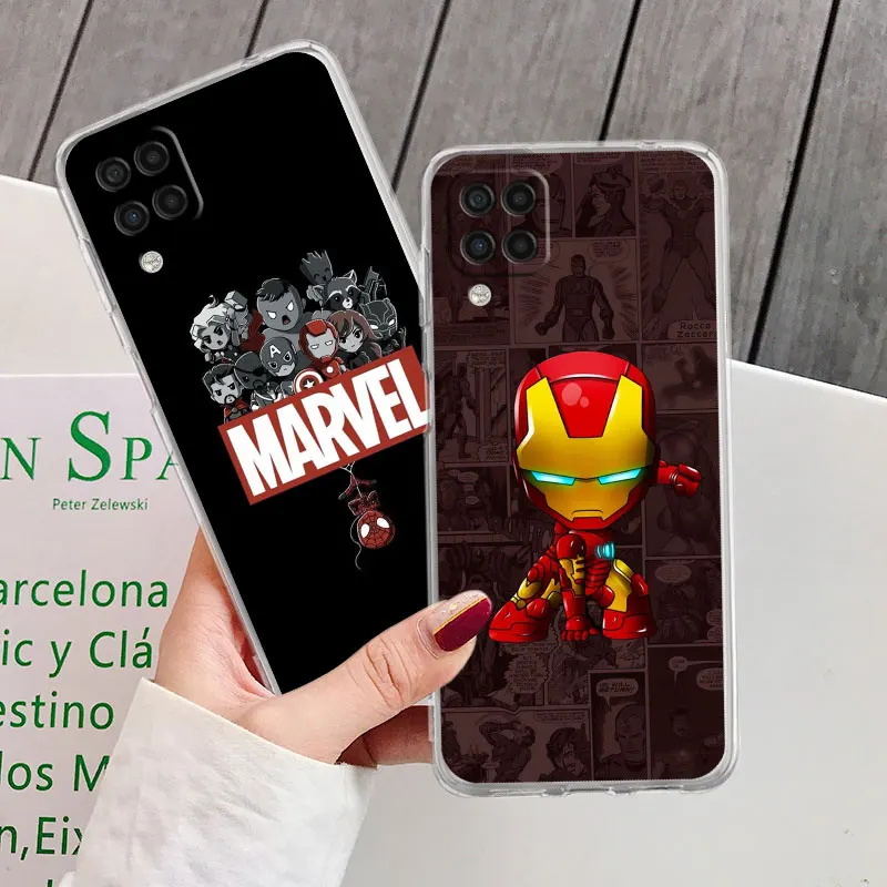 

Marvel Spider Iron Man Case for Samsung Galaxy A52 A12 A71 A22 5G A13 A51 A41 A31 A72 A73 A11 A21s A32 Soft Silicone Bumper