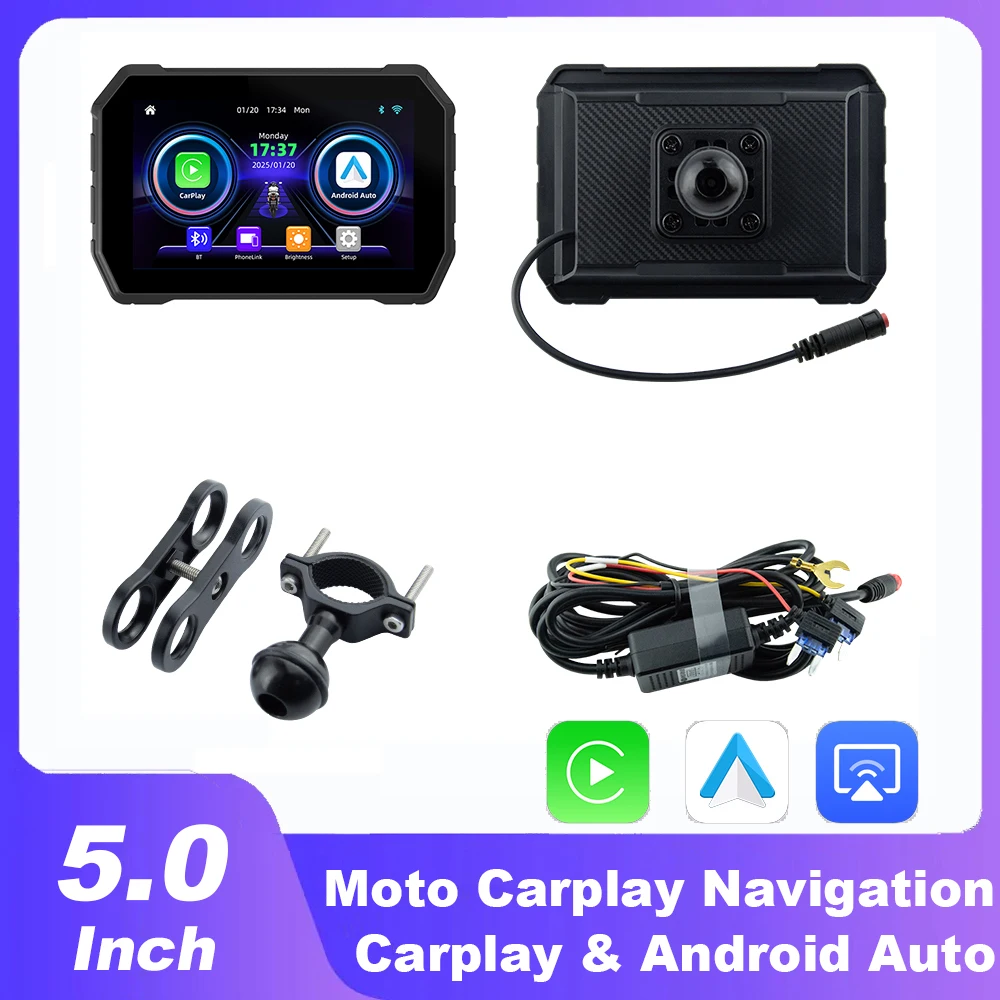 5-дюймовый беспроводной CarPlay Moto портативный цифровой мотоцикл приборная панель