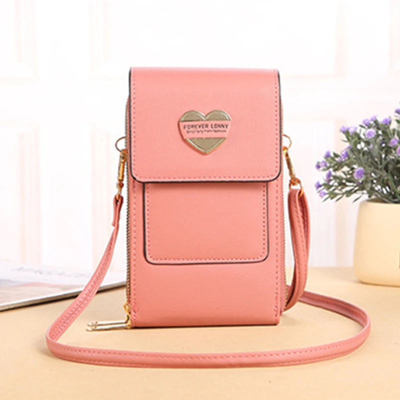 

Touch Screen Mobile Phone Female Bags Multifunction Messenger Purse Purse Color Leather Women Wallet Ladies Single Shoulder Bag