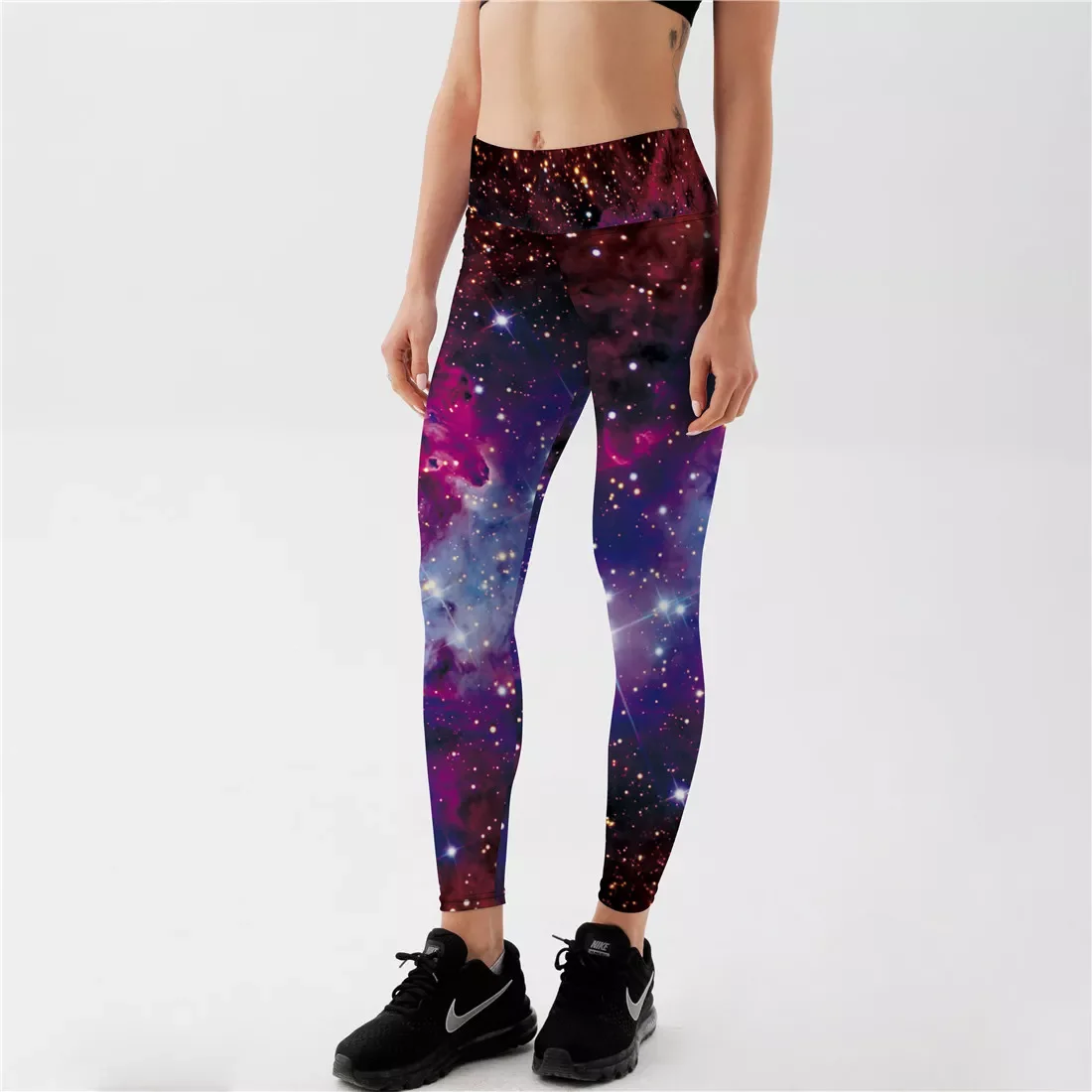 Leggings Women's Star Universe Shines Galaxy Purple 3D Print PANTS Women High Waist Pants Trousers Fitness Top Sales