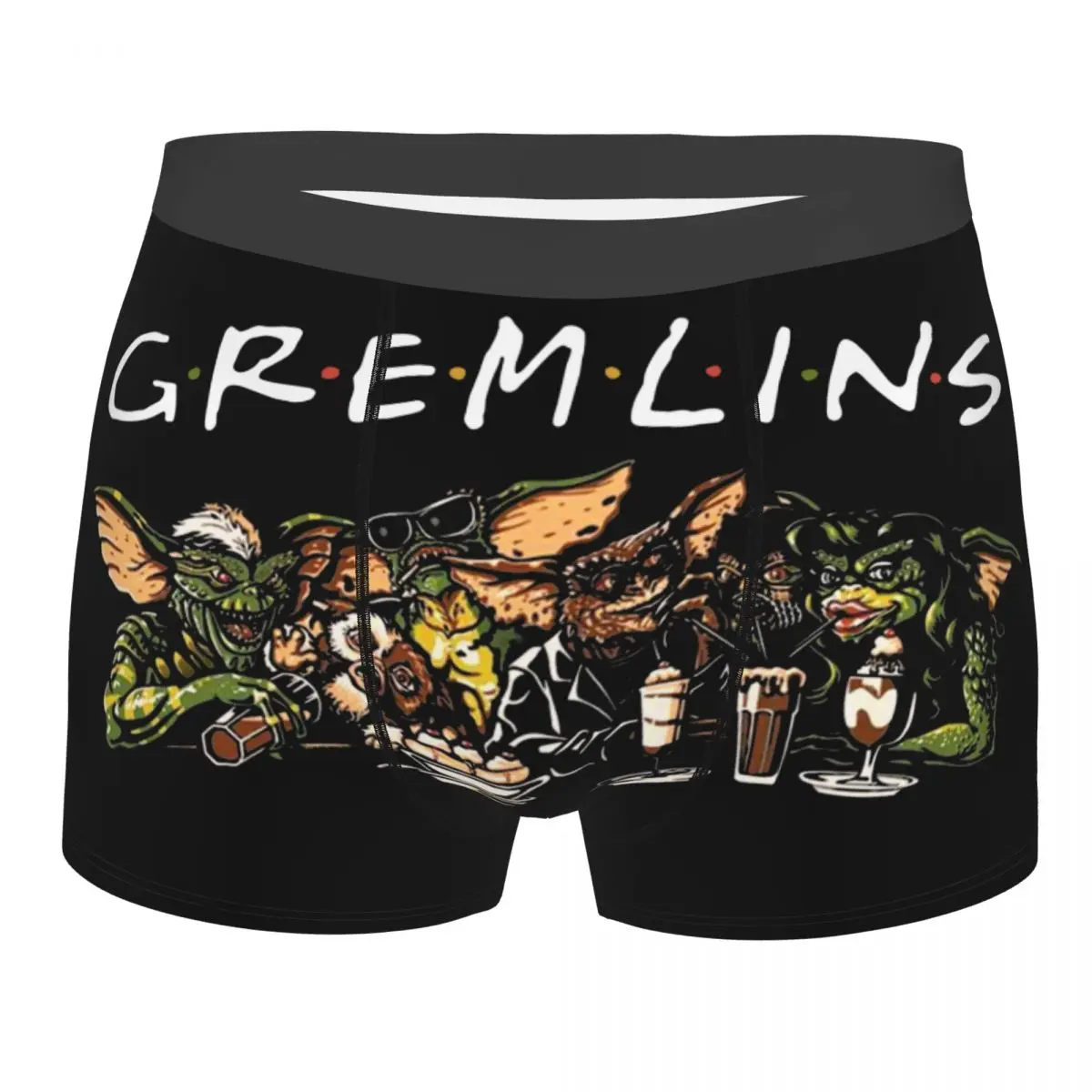

Novelty Boxer Shorts Panties Men Gremlin Gremlins Cast Midnight Art Underwear Gizmo Mid Waist Underpants for Homme Plus Size