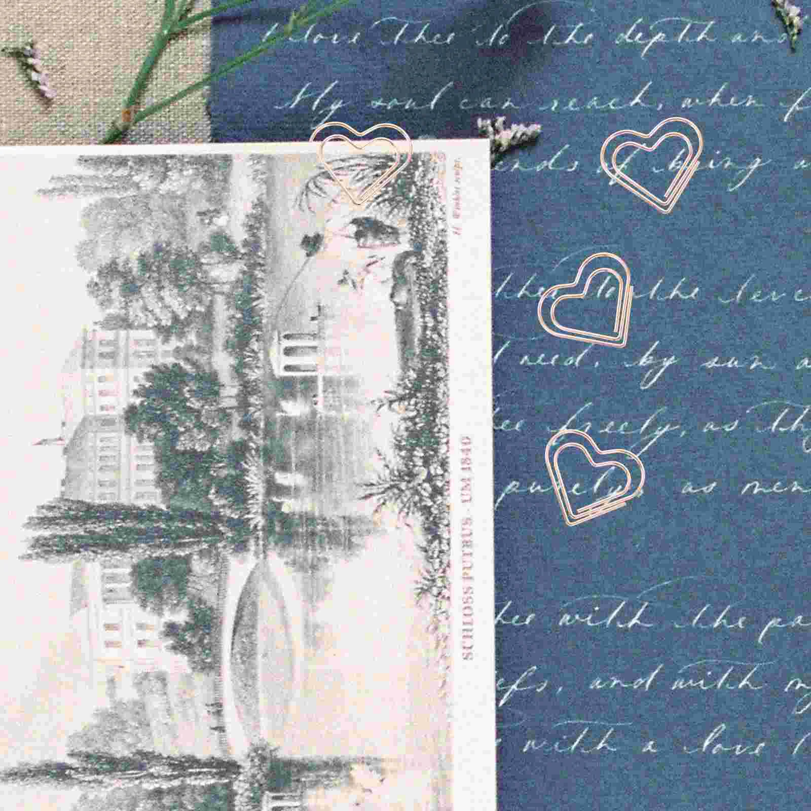 

100 Pcs Document Clips Paper Paperwork Office Clamp Metal Creative Shaped Paperclips Cute