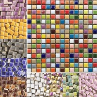 100g diy ceramic mosaic tiles glass mirror handmade ornaments tiles wall crafts colorful crystal for decorative materials