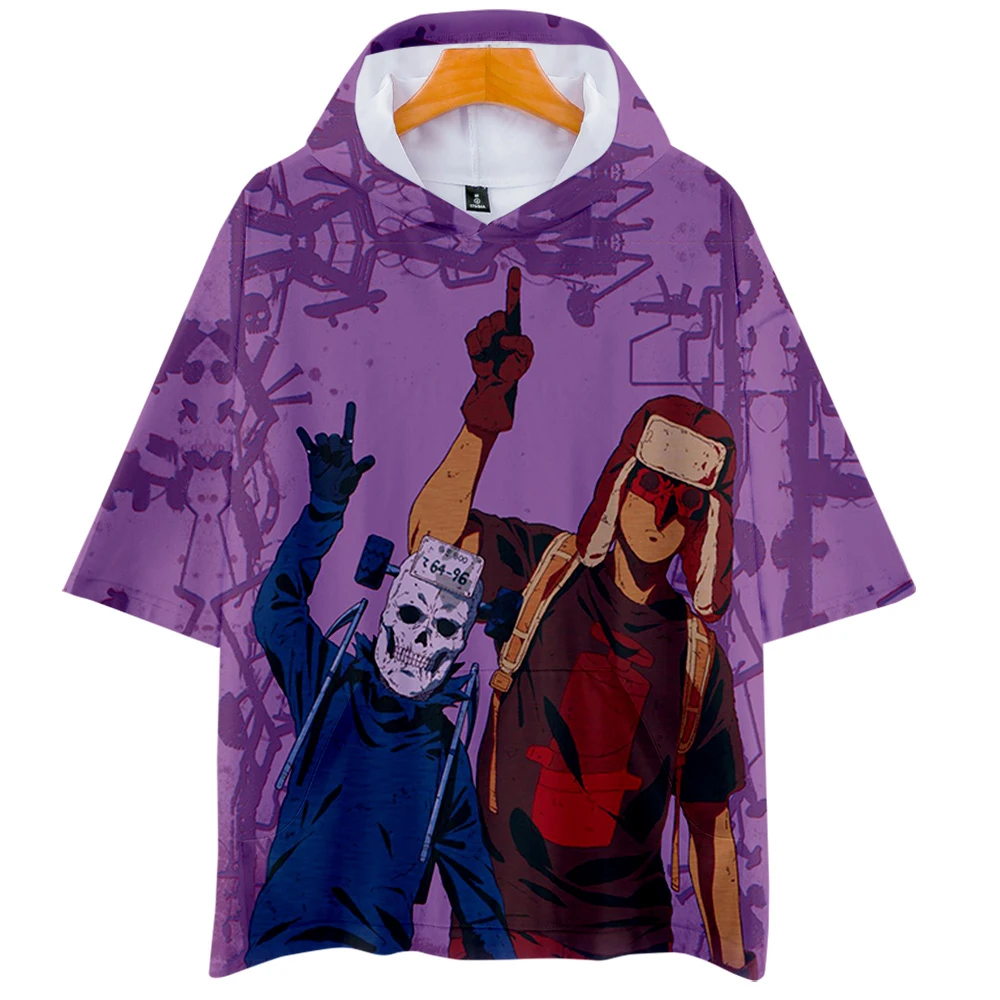 

Классическая кавайная Молодежная Футболка с аниме Dorohedoro, 3D печать, с капюшоном, модная футболка для мальчиков и девочек, с коротким рукавом ...