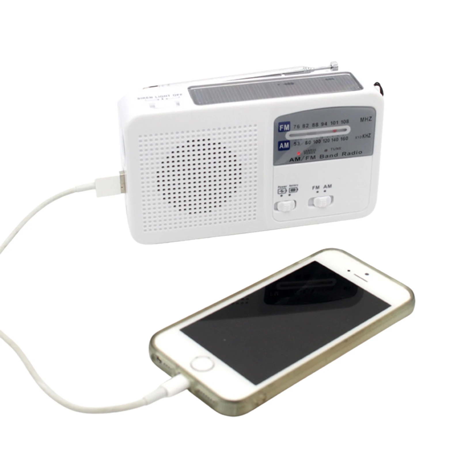 

AM/FM Emergency Radio Solar Hand Crank Solar Weather Emergency Radio For Survival AM/FM Weather Alert Radio USB Charging Reading