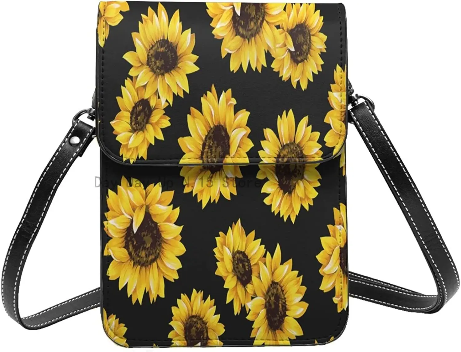 

Small Crossbody Bags For Women Sunflower Phone Passport Cellphone Wallet Purse