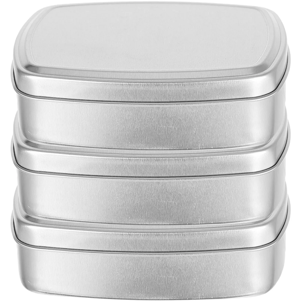 

Box Soap Aluminum Metal Case Tin Tins Rectangular Container Travel Cans Candy Holder Storage Empty Jar Packaging Bar Tea Cookie