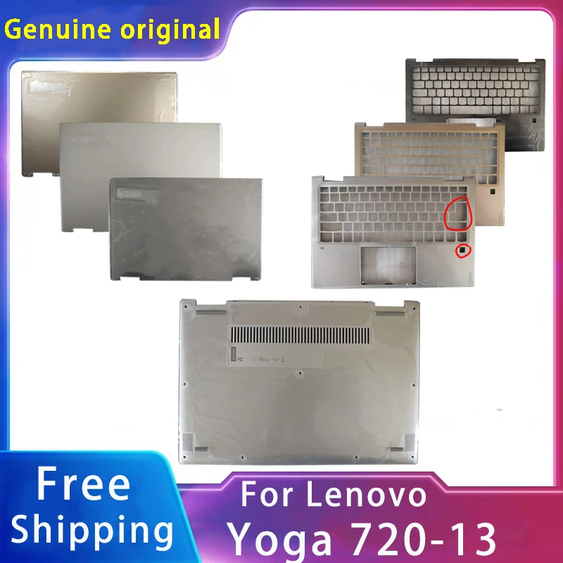 

New Original For Lenovo Yoga 720-13 Replacemen Laptop Accessories Lcd Back Cover/Palmres/Bottom Slivery Grey Golden AM1YJ000G00