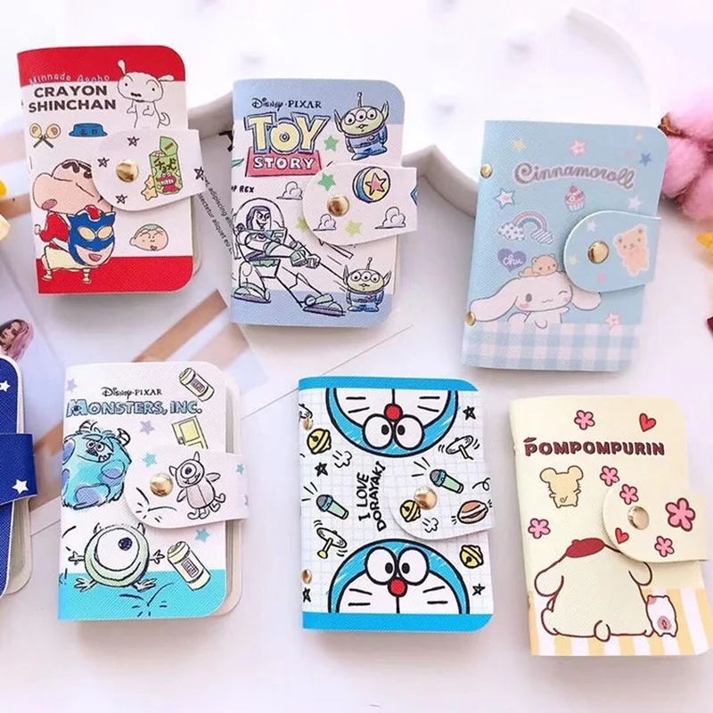 

Sanrio Hello Kitty My Melody Cartoon Anime Cute PU Leather Bank Card Bus Subway Card Set Storage Bag Business Card Bag