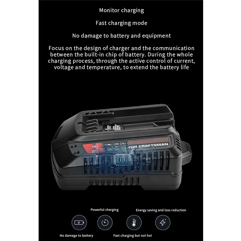 CMCB104 Зарядное устройство для литий-ионных аккумуляторов CRAFTSMAN 20 В V20 CMCB102 CMCB201 CMCB202