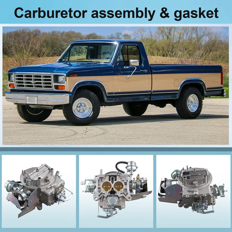 2-створчатый карбюратор для Ford 289 302 351 Cu F150 250 350 8CYL двигатель сверхмощный