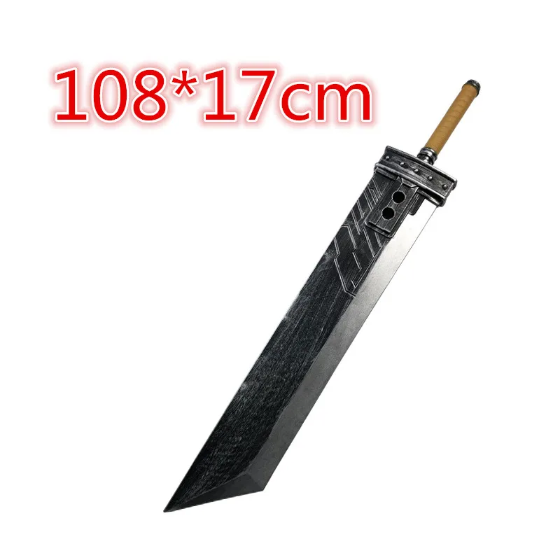 108cm Zack Fair Sword Weapon Final Fantasy 7 VII Sword Cloud 1:1 Strife Buster Sword Cosplay Game Remake Sword Knife Safety PU