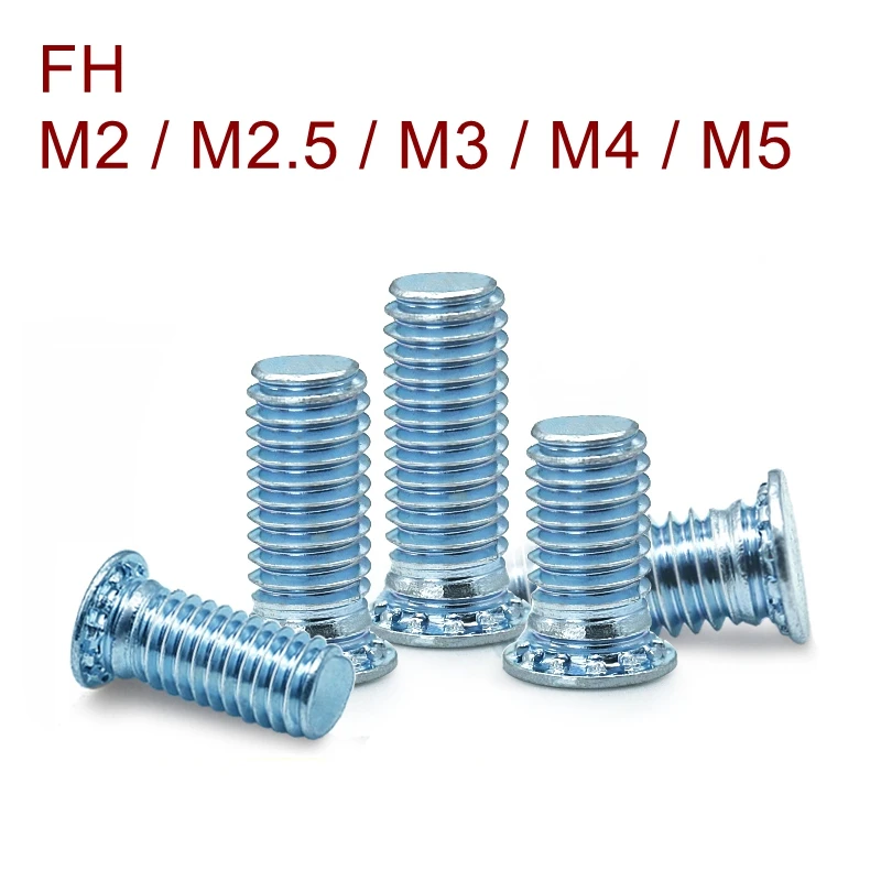 

FH M2 M2.5 M3 M4 M5 Press Riveting screw Pressure rivet screw Carbom steel Flush head studs