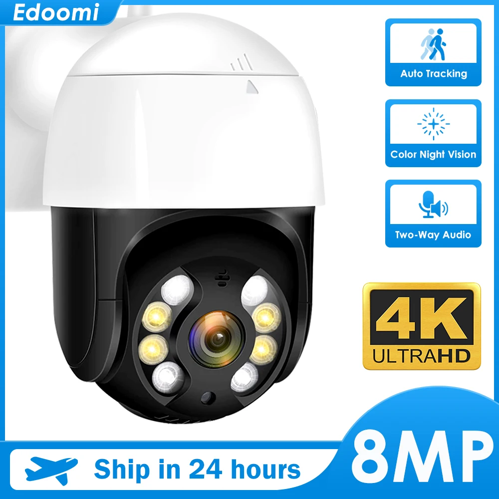 

8MP 4K IP Camera WiFi Outdoor 5MP HD Wireless Surveillance PTZ Camera AI Tracking Protect Security Cam H.265 Onvif ICsee