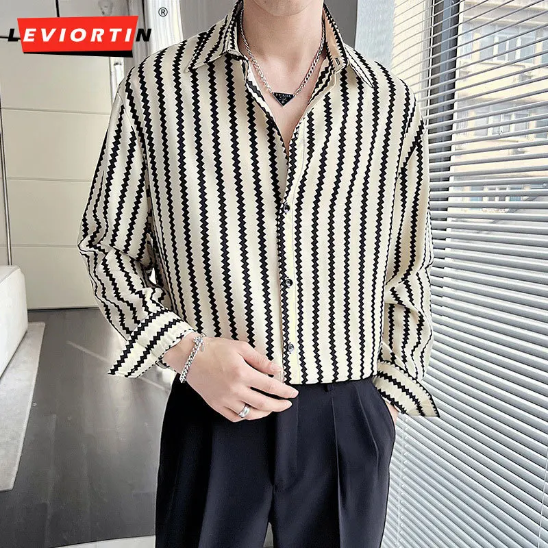 

Рубашка мужская с длинным рукавом и принтом, 2023 дюйма