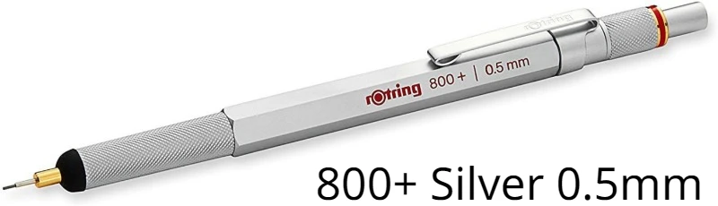

Механический графитовый карандаш Rotring 800 + и сенсорный стилус, гибридный дизайн, уникальный Выдвижной механизм «поворот и клик»