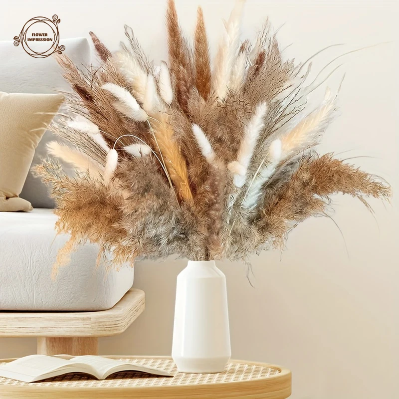 

Pampas Grass Dried Flowers Autumn Decoration Bouquet Home Table Decor Accessories Photography Props Wedding Flower Arrangement