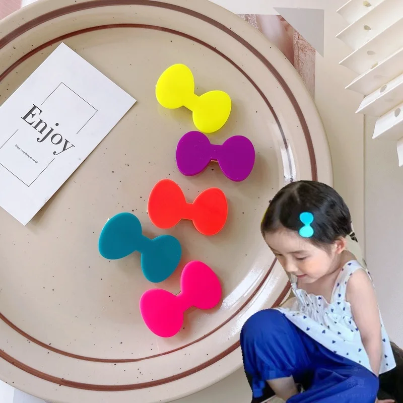 

2pc Lovely bright color bow Hairpin Hair Claws Clips for Girls Kids Children Crab Headband Korean Hair Accessories Wholesale