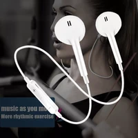 s6 black white wireless bluetooth compatible headset sports headphone stereo earphone built in mic noise reduction headphones