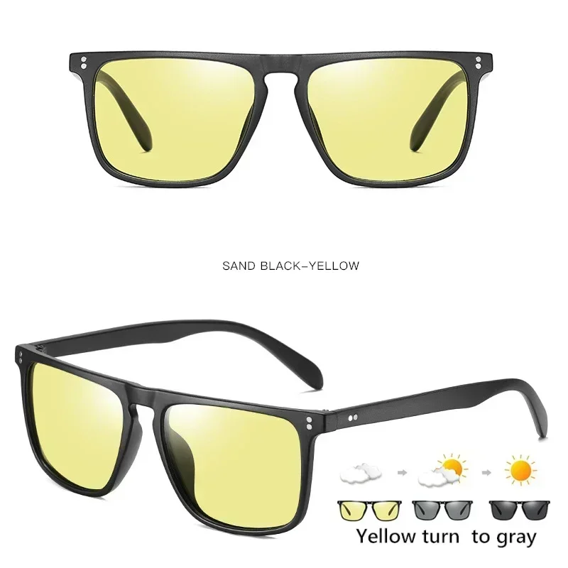 

Квадратные Фотохромные Поляризационные Солнцезащитные Очки Для Вождения С Антибликовым Покрытием И Защитой От Ультр