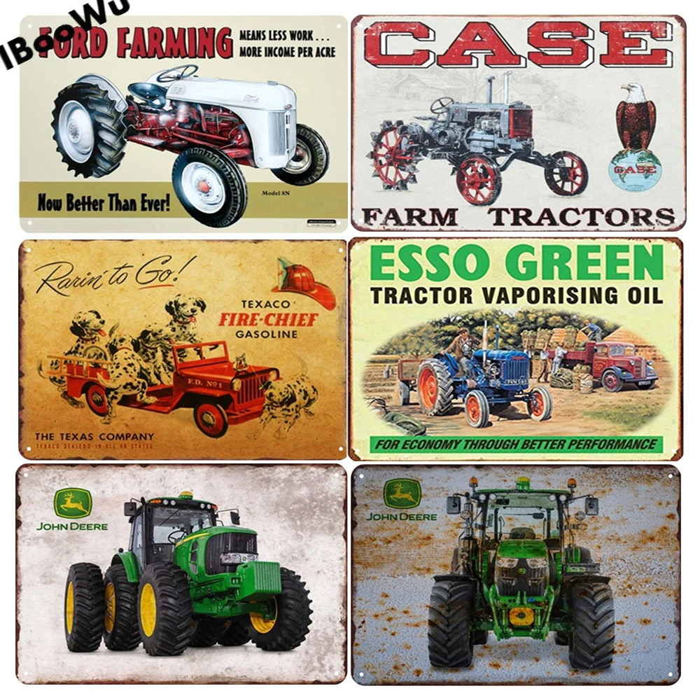

Tractor Machine Poster Vintage Retro Wall Decor Farm Metal Tin Sign Plaques Poster 20x30cm