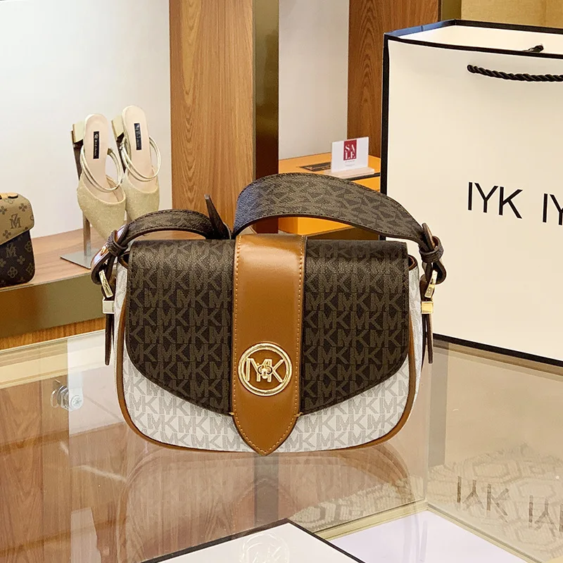 

MKJ 2023 New Fashion Star Women's Brand Shoulder Bag with Luxury High-quality Leather Design Lady Cowhide Elegant Tote Handbag