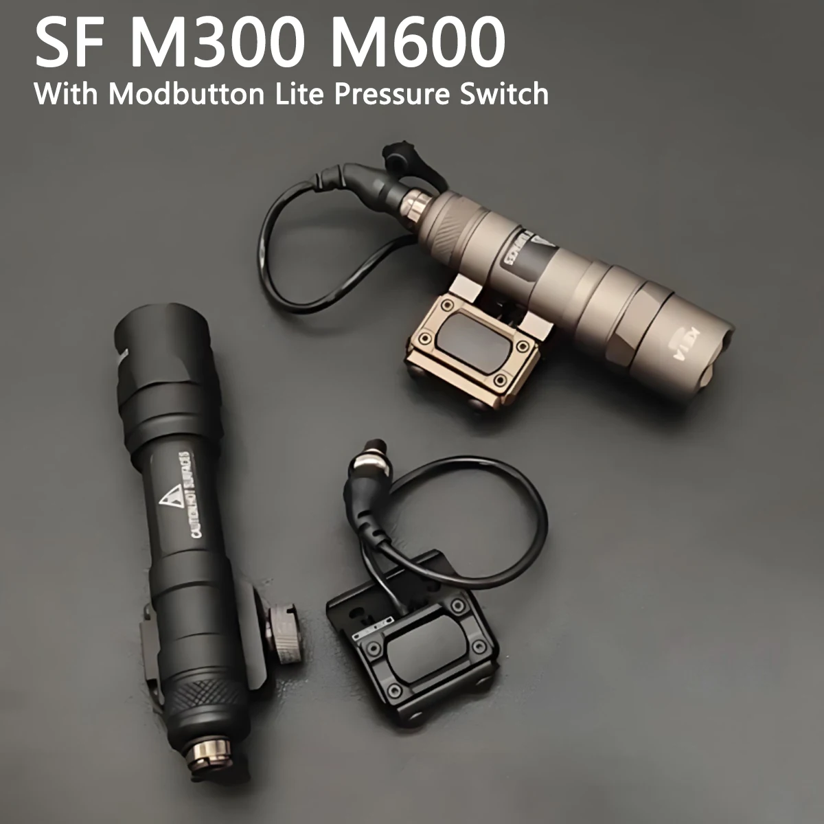 Фото Фонарик Surefire M300 M600 с кнопкой блока питания Lite, переключатель давления 20 мм, рельсовая винтовка, страйкбол M600C M600B, светодиодный разведчик №1