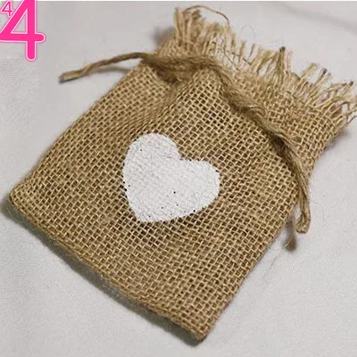 

10pcs/lot Burlap Jute Gift Bag Candy Bag Wedding Party Favor Gunny Bags