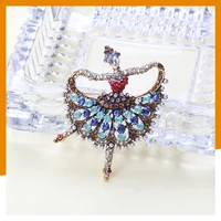various styles large women rhinestone girl brooch retro dance lady office party brooch gift