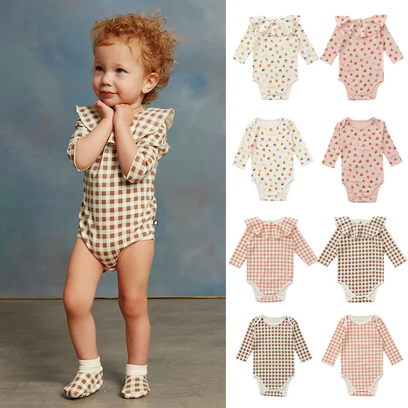 INS Baby Cotton Romper Autumn Buns Fart Fart Baby Long Sleeve Printing Boy Girl Bodysuits