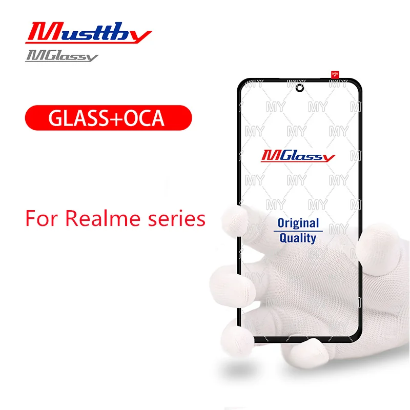 Переднее стекло Musttby с OCA для Realme X7Pro X50 GT2 GT NEO 3 5 Narzo 10 Narzo20A Narzo 50i N55, 5 шт.