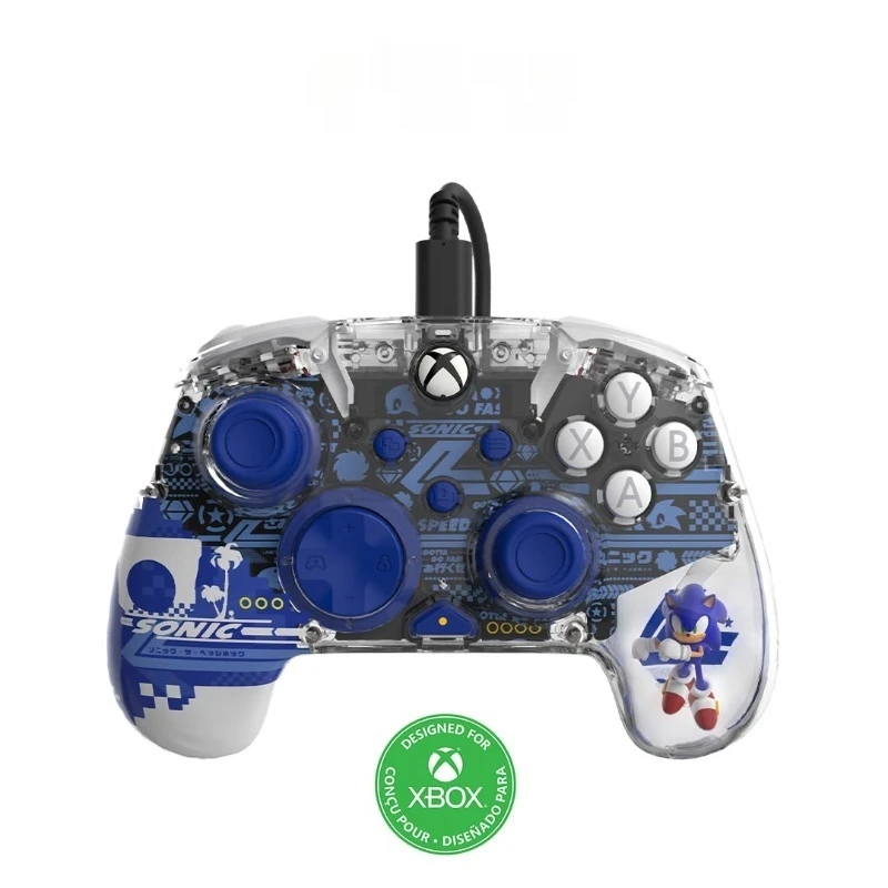 Прозрачный проводной игровой контроллер Pdp Realmz с игрушками внутри Xbox Series PC Sonic