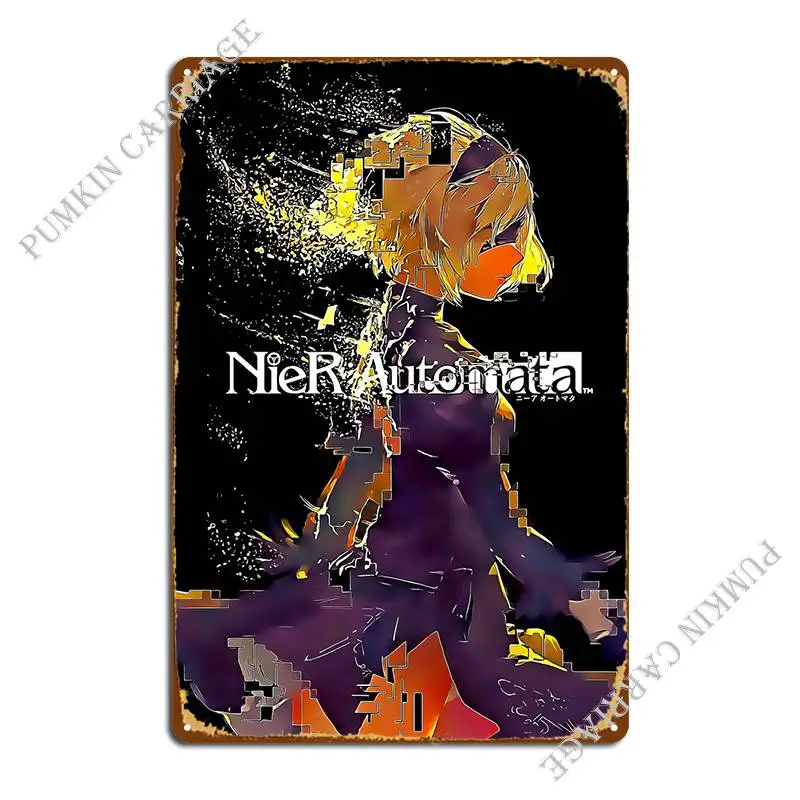 

Металлический плакат с надписью Nier Automata