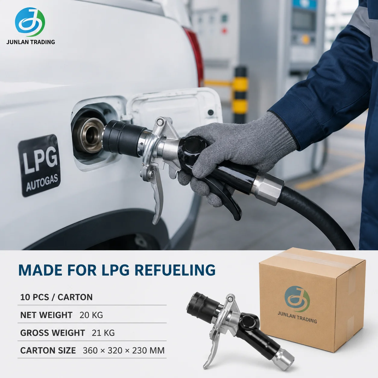 Тяжелая заправочная насадка для сжиженного газа (LPG) 360 °   Поворотный ручной пистолет для подачи топлива на АЗС (art.: 3920dd32e52c2) - 3920dd32e52c2