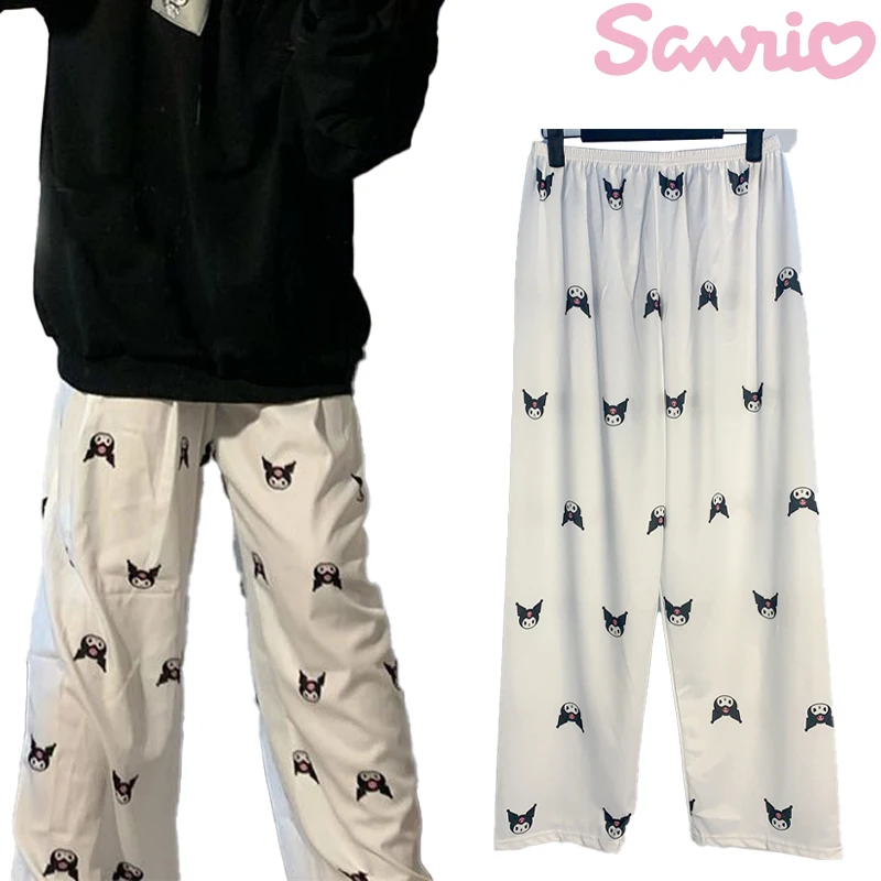 

Брюки для сна Sanrio Kuromi Pachacco женские, Мультяшные штаны для студентов, с защитой от комаров, штаны для отдыха в общежитии, осень