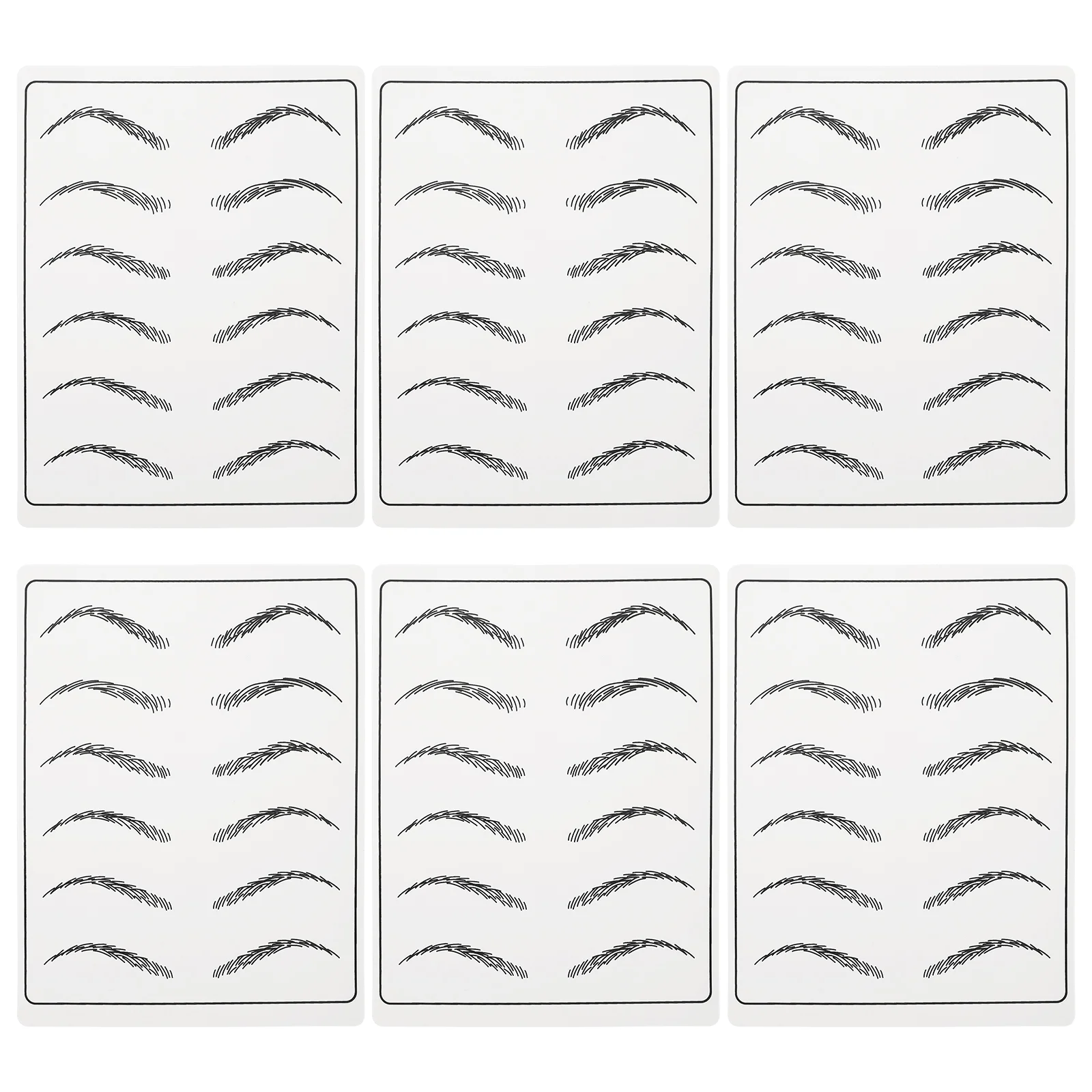 

6pcs Artificial Skins Microblading Eyebrow Lip Practice Skin Sheets