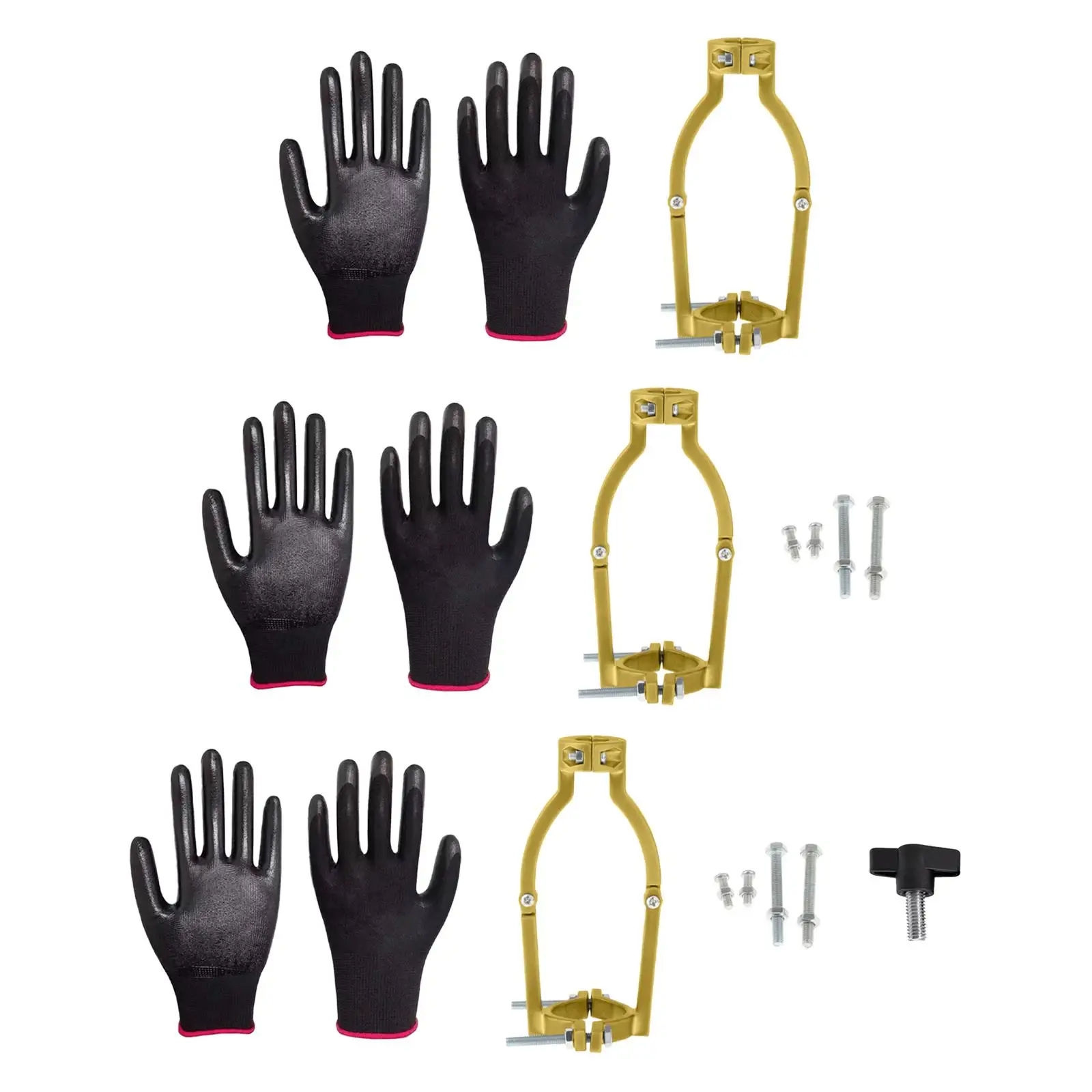 

Electric Drill Square Hole Bracket Converter Kit Quickly Install or Disassemble and Gloves Professional for Drill Machine