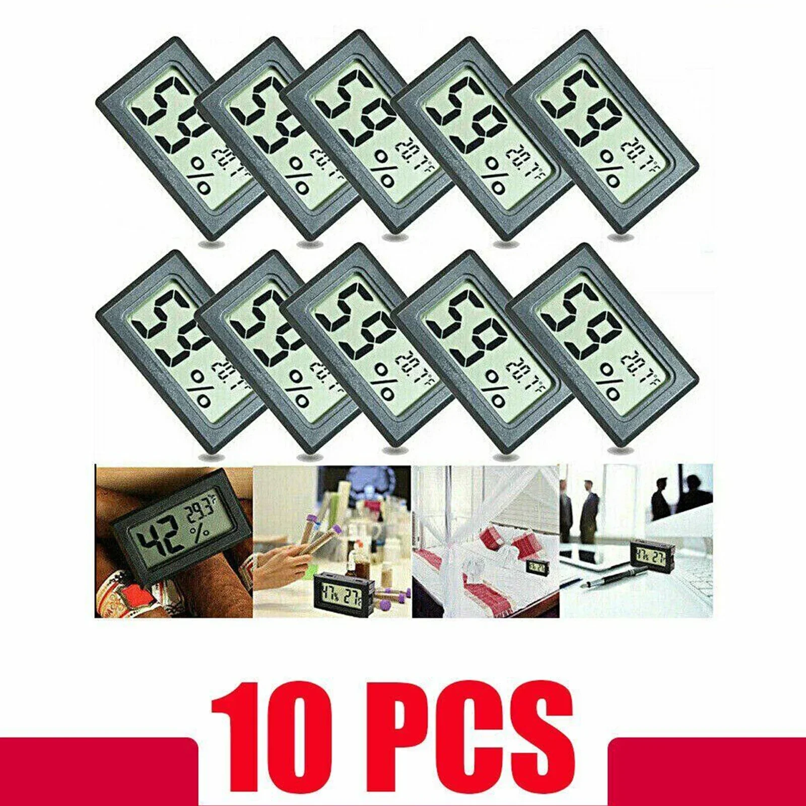 

10PCS Mini Digital LCD Thermometer Hygrometer Temperature Humidity Meter