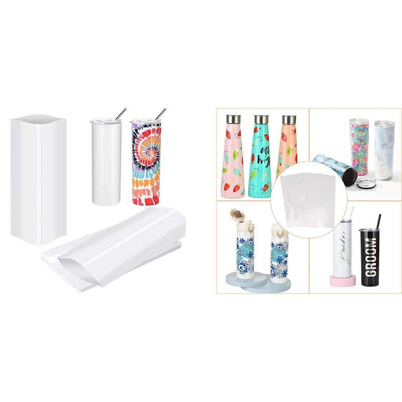 

Retail 5X10 Inch Sublimation Shrink Wrap Sleeves, White Sublimation Shrink Wrap For Tumblers, Mugs, Cups And More