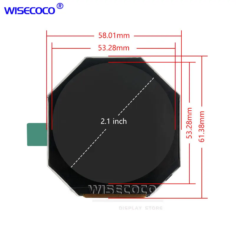 ЖК-дисплей WISECOCO 3-дюймовый круглый экран круговой TFT IPS ЖК модуль 480x480 драйвер