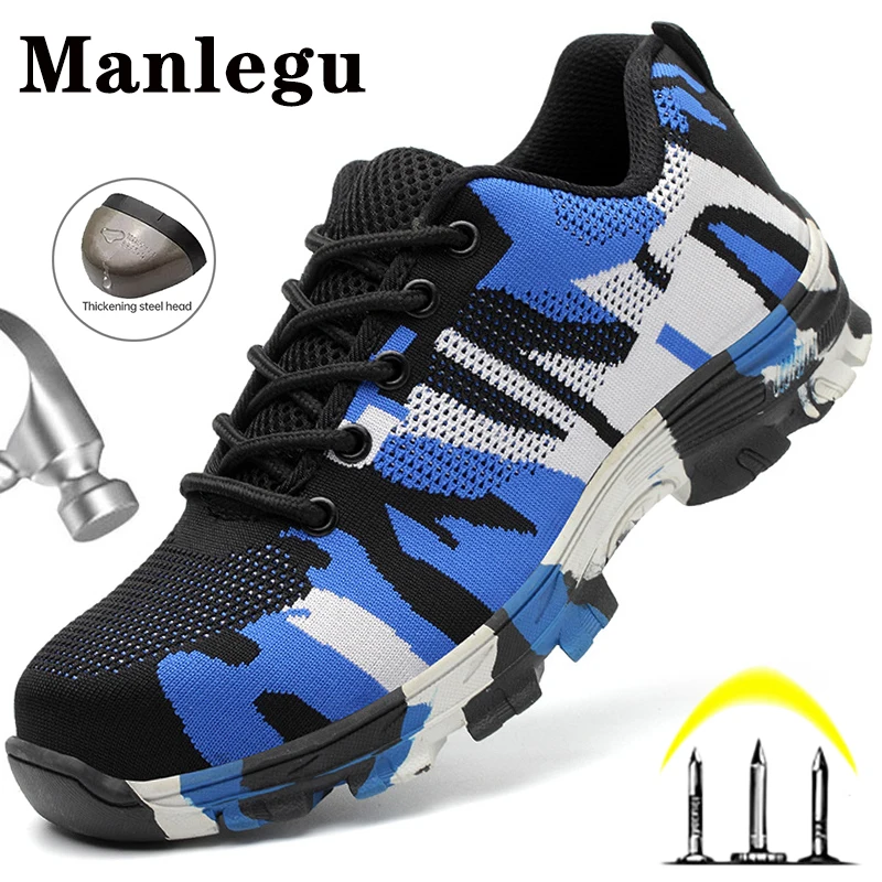 

Safety Shoes Steel Toe Work Shoes Men Women Safety Boots Breathable Work Sneakers Indestructible Militar Boots Construction Shoe