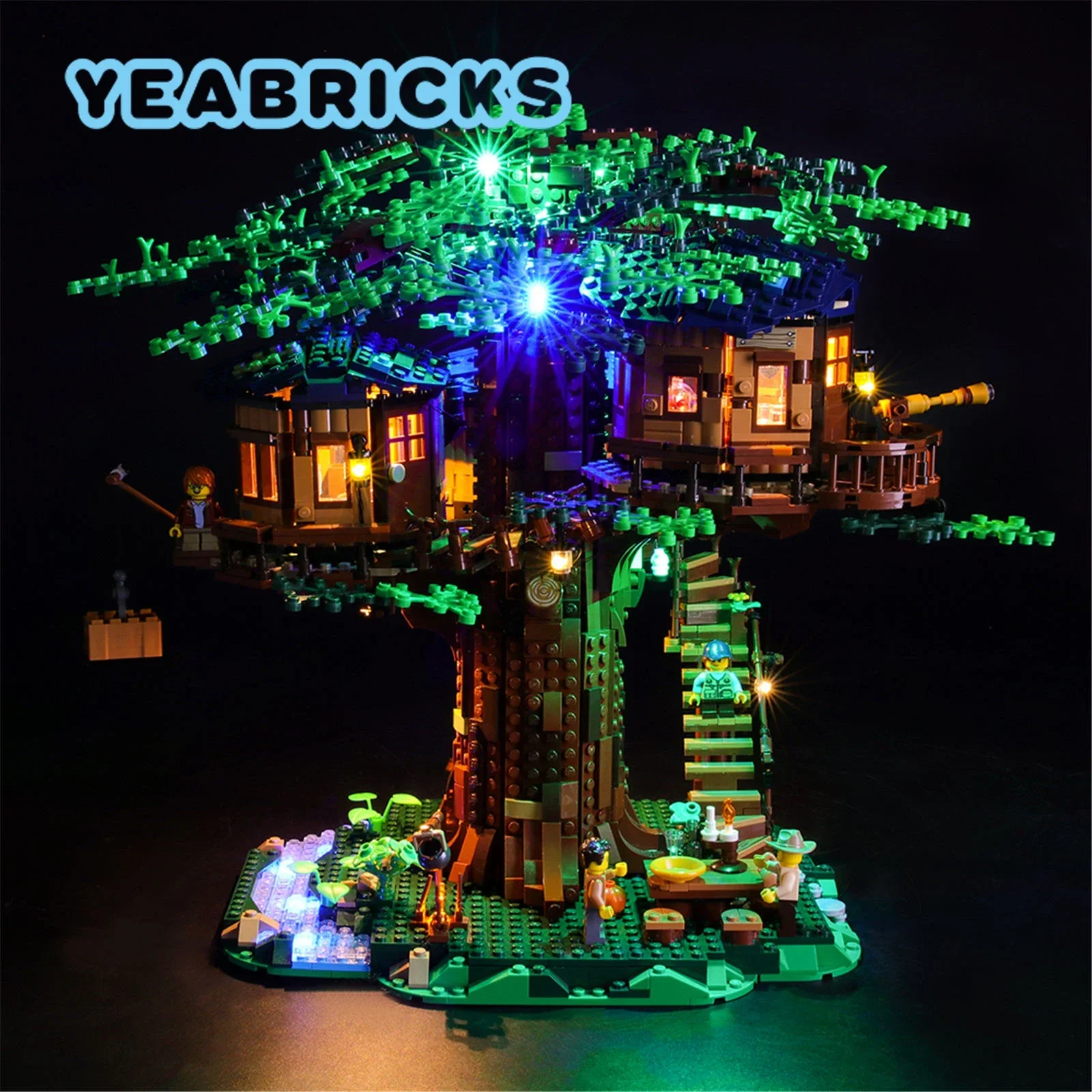 

Конструктор YEABRICKS со светодиодной подсветкой, модель 21318 года, набор строительных блоков для деревьев (без модели), игрушки для детей, аксессуары