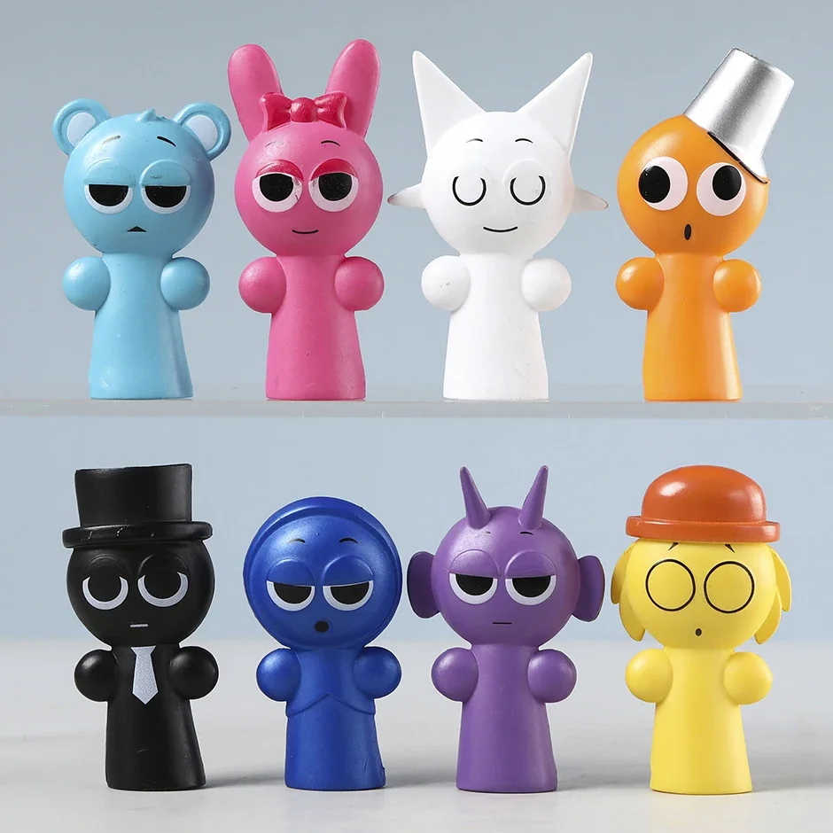 Sprunki Brud Black Jevin Durple Pinki Sky Tuner Wenda милые игрушки фигурка модель куклы 8 шт./компл.