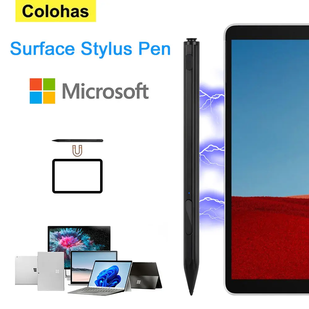 Magnetic Stylus Pen for Microsoft Surface Pro 4 5 6 7 8 9 X Surface Go 1 2 3 Book 3 Laptop Studio Smart Pen Touch Drawing Pencil