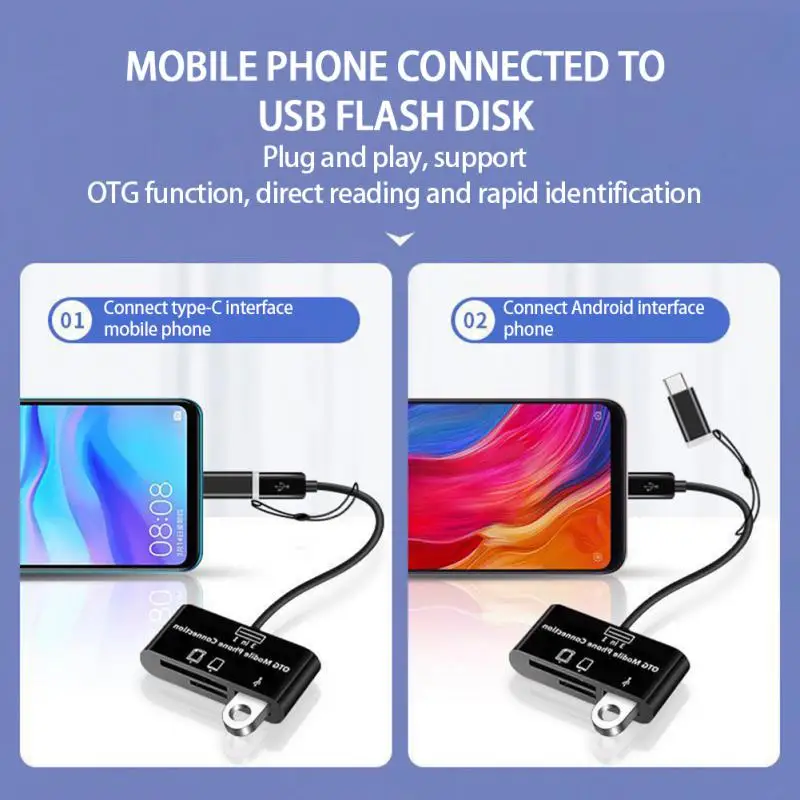 3 в 1 Type-c Micro USB SD TF телефон OTG кардридер хост-адаптер для Samsung Galaxy S4 S2 S3 Note 2 планшет |