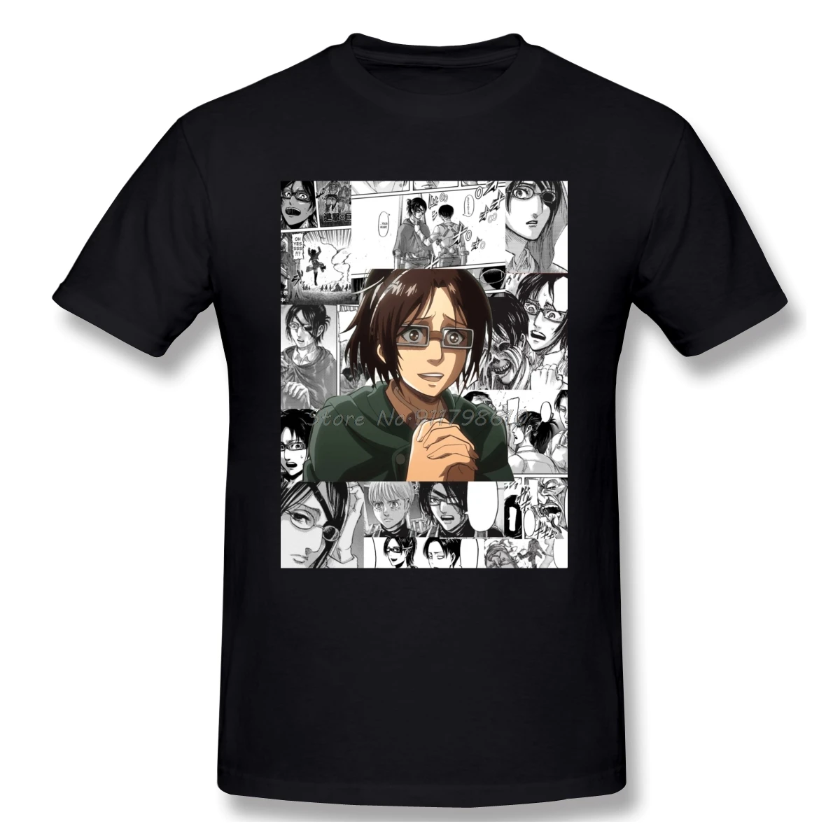

Футболка Hange Zoe из винтажного аниме «атака на Титанов», Женская хлопковая футболка с коротким рукавом на заказ, футболки в стиле Харадзюку