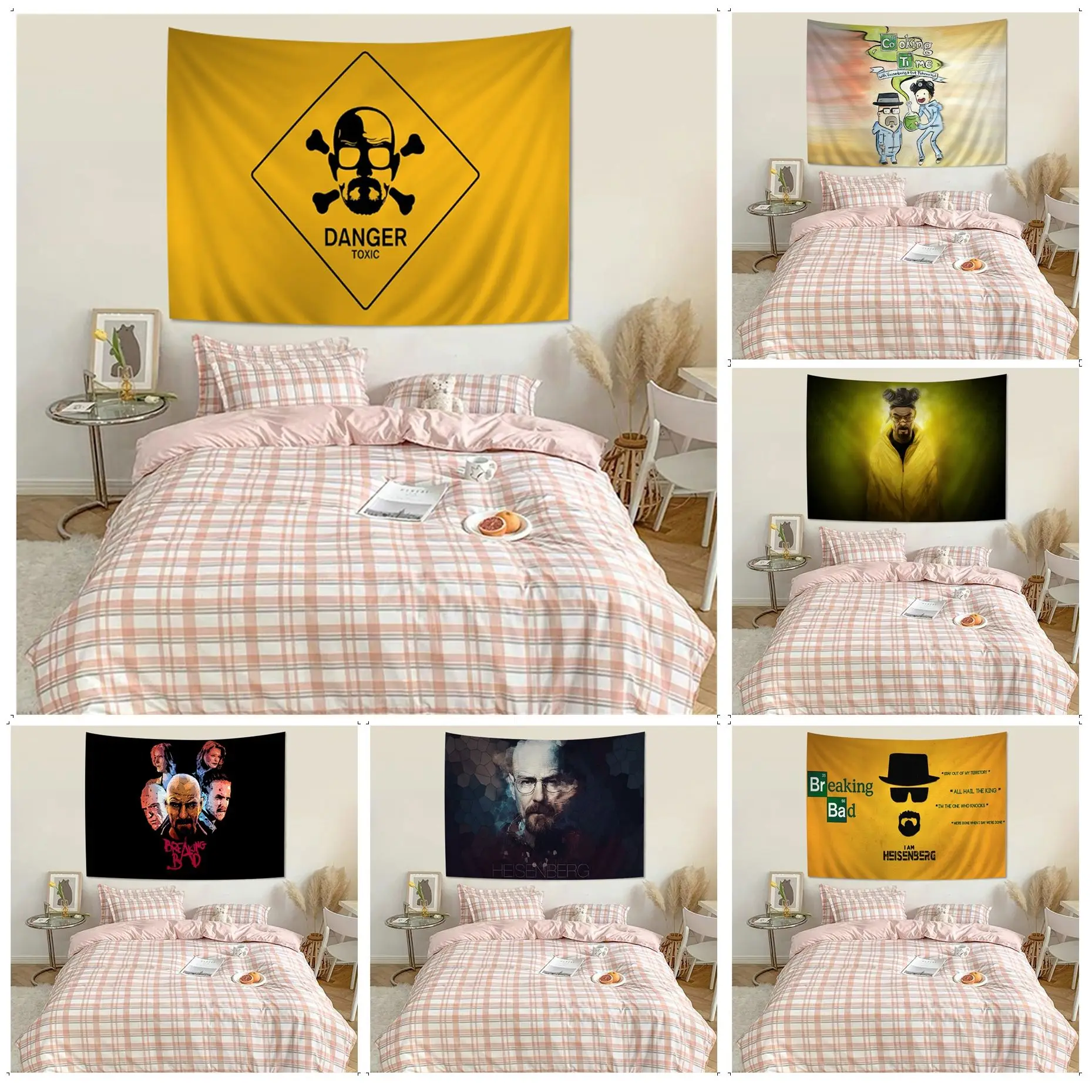 

Breaking Bad Cartoon Tapestry Japanese Wall Tapestry Anime Japanese Tapestry